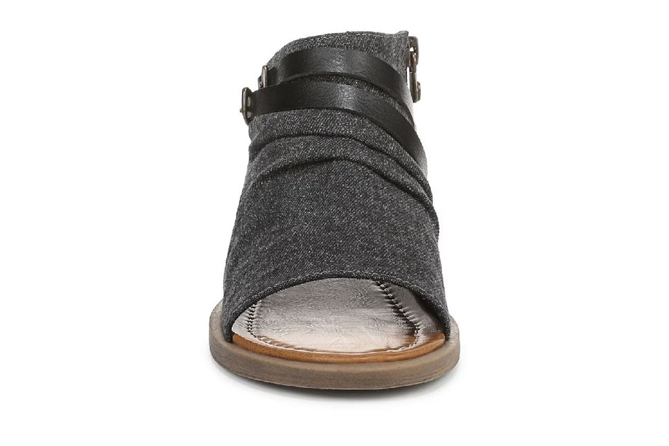 Blowfish Malibu Women's Charcoal Strappy Low Wedge Sandals - Denver