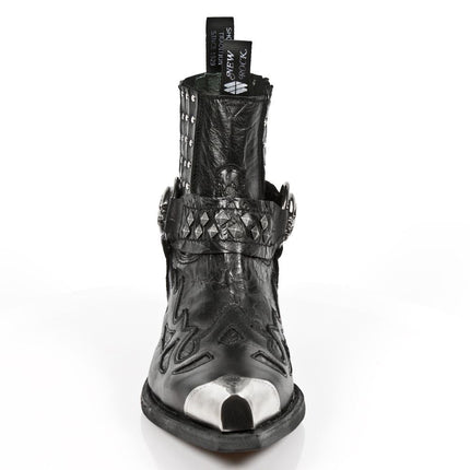 New Rock Black Metal Gothic Ankle Boots - 7950P-S1