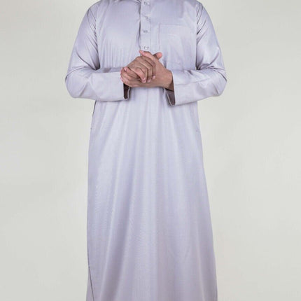 Mens Beige Thobe Jubba Saudi Ramadan Eid Islamic Kaftan Kaudara Arabic Jubbah