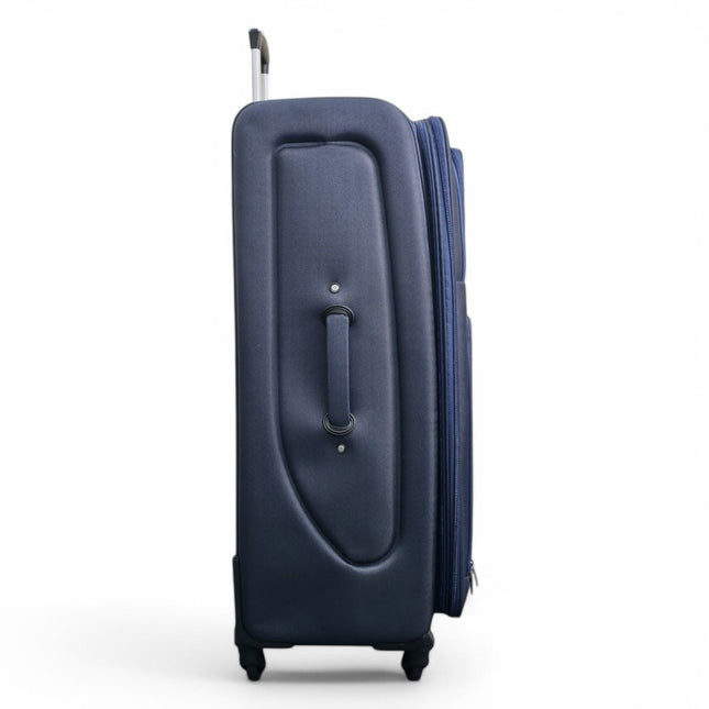 Soft Shell Lightweight Nylon Suitcase Set 4 Wheel Travel Case Holiday Bags
