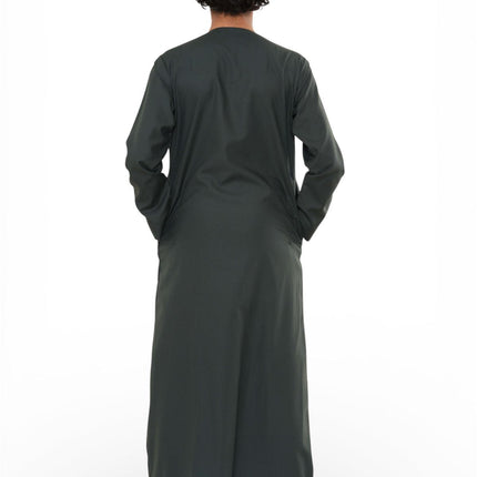 Kids Boys Ramadan Eid Green Moroccan Jubba Robe Djellaba Thobe - K-TT008