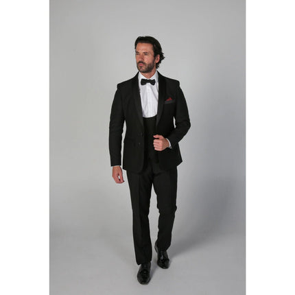 Men's Black 3 Piece Tuxedo Suit