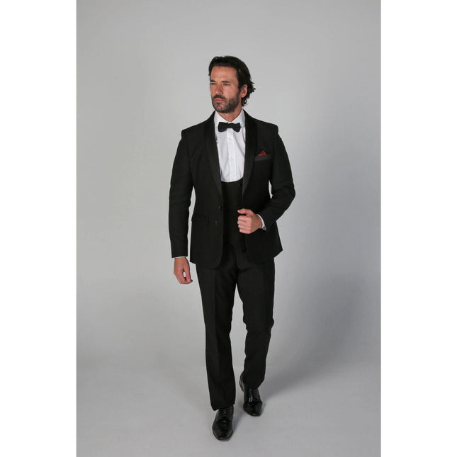 Men's Black 3 Piece Tuxedo Suit