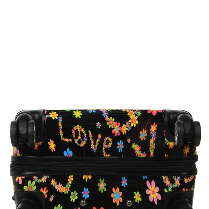 Hard Shell Printed Dual 4 Wheel Luggage Suitcase
