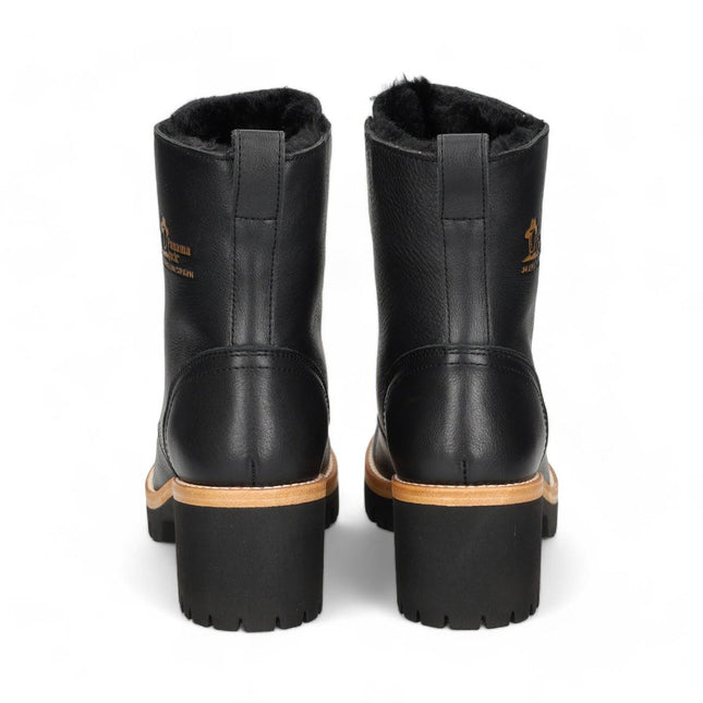 Panama Jacks Women's Black Leather Padma B11 Ankle Boots