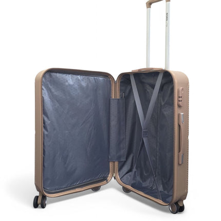 Robust ABS Hard Shell 8 Wheels Luggage Travel Holiday Cabin Suitcase Set
