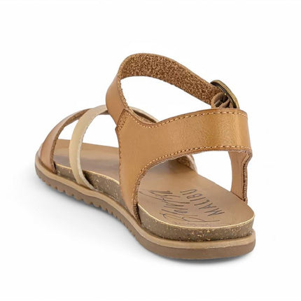 Blowfish Malibu Womens Tan Strappy Buckle Wedge Sandals - Monti-B