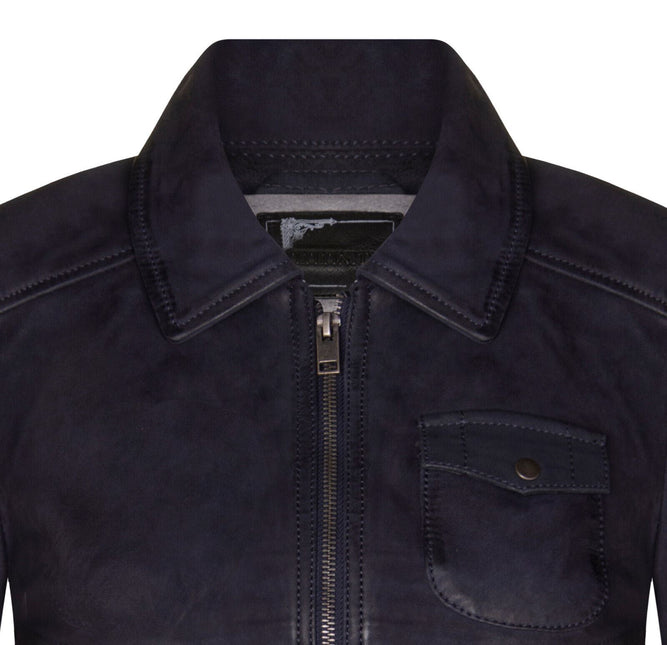 Womens Leather MA-1 Varsity Jacket-Ann Arbor