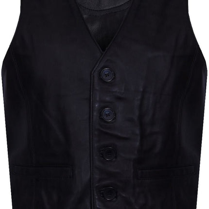 Mens Classic Leather Waistcoat-Chester