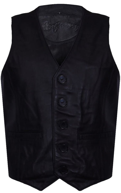 Mens Classic Leather Waistcoat-Chester