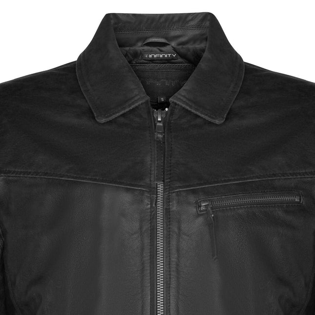 Men's Harrington Cow Hide Leather  Leather Jacket-Lima