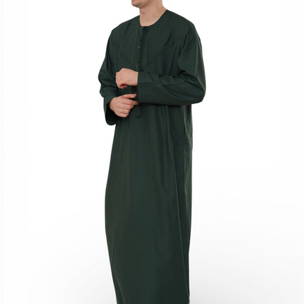 Men's Eid Green Moroccan Jubba Robe Djellaba Ramadan Eid Thobe - HM11