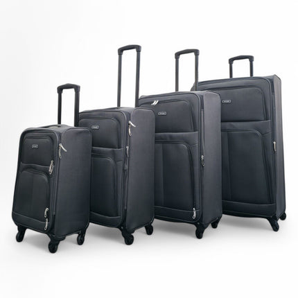 Expandable Soft Shell 4 Wheel Luggage Travel Cabin Suitcase Set Holiday Bags