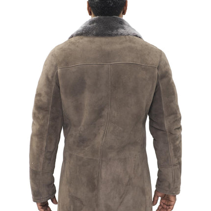 Mens Sheepskin Classic Car Coat-Avondale