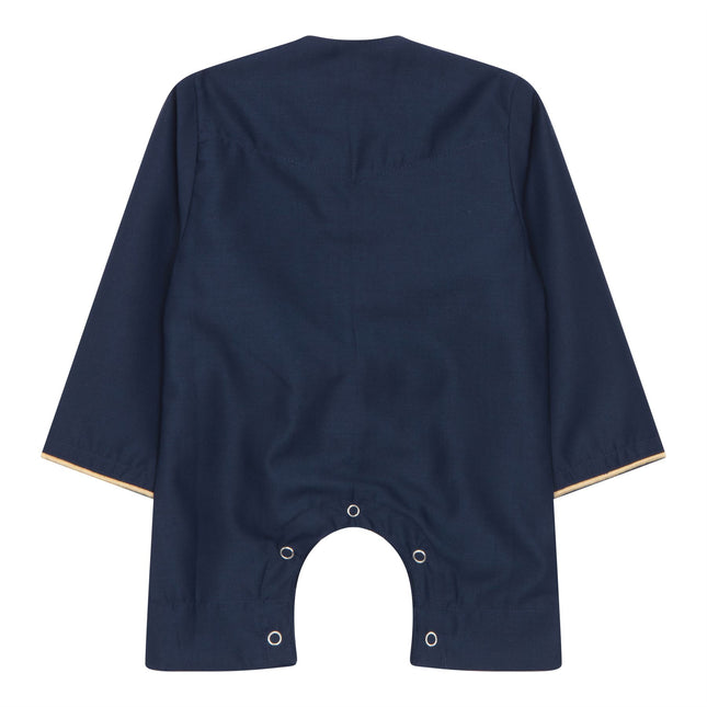 Baby Boys Omani Eid Blue Thobe  Saudi Emirati Jubba Robe Romper