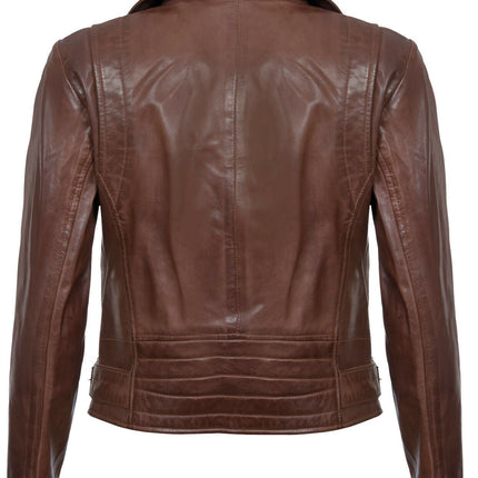 Womens Leather Biker Jacket-Stockholm