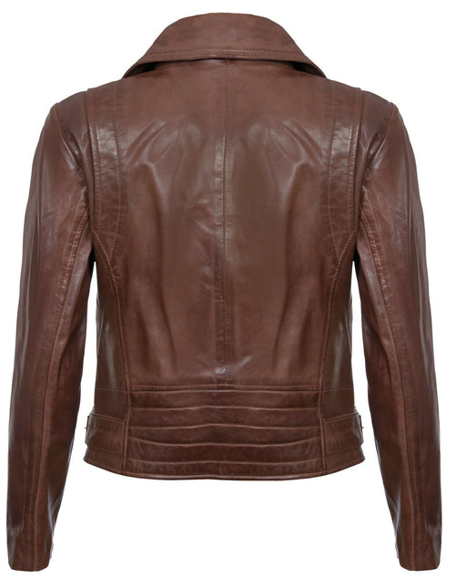 Womens Leather Biker Jacket-Stockholm