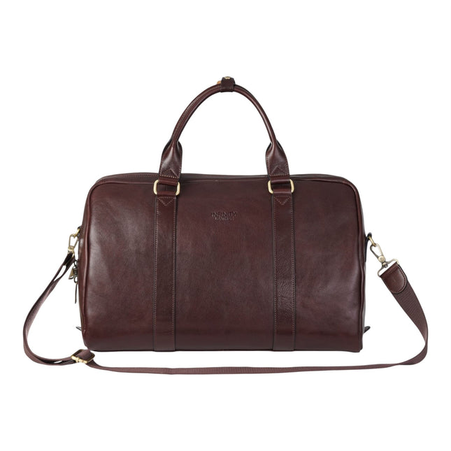 Vintage Genuine Leather Brown Holdall Duffle Gym Travel Bag - Atlas