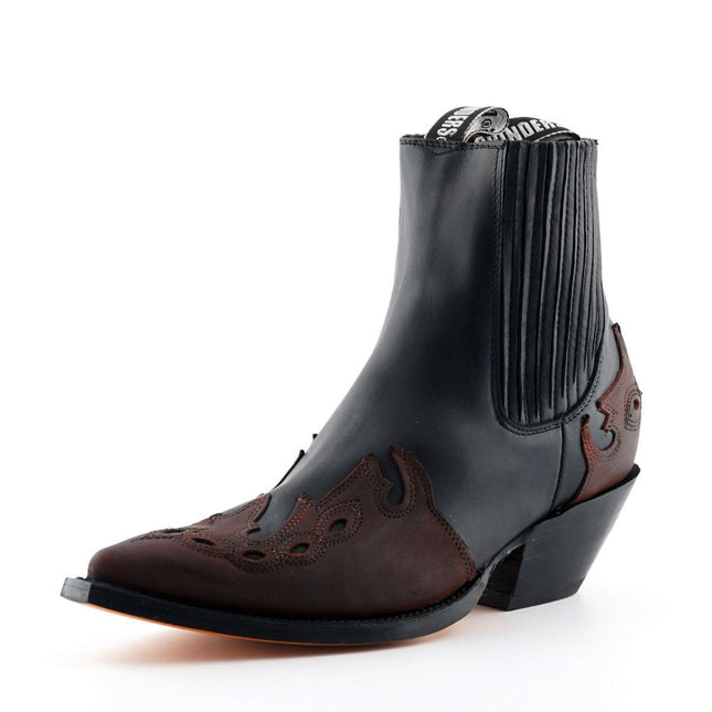 Grinders Unisex Leather Black Western Boots - Arizona Lo