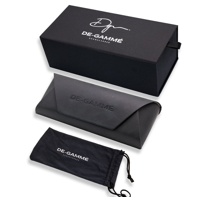 De-Gamme Brown Rectangle Thick Frame Polarized Sunglasses - Valencia
