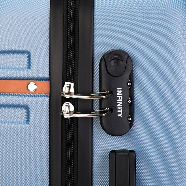 Hard Shell Modern Dual 4 Wheel Luggage Suitcase Set