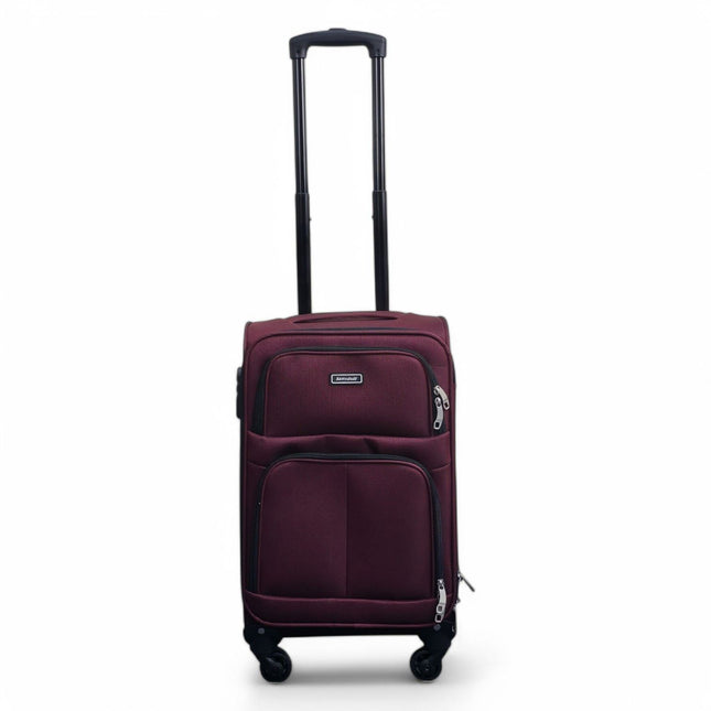 Soft Shell Lightweight Cabin Suitcase 55 x 33 x 21 cm Luggage Suitable for Easyjet, Ryanair
