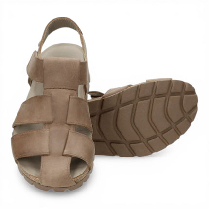 Panama Jack Men's Waterproof Taupe Leather Sandals - Stanley C8