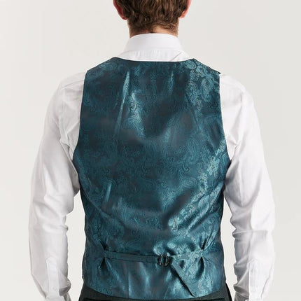 Men's Green Suit Waistcoat Prince Of Wales Formal Waistcoat