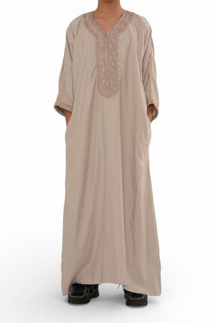 Kids Boys Salmon Moroccan Thobe Robe Djellaba Gandoura Eid Jubba- K-HM66