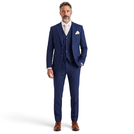 Men's Navy 3 Piece Tailored Fit Formal Suit - Belmont