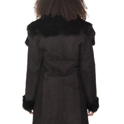 Womens Toscana Sheepskin Suede Trench Coat-Tbilisi
