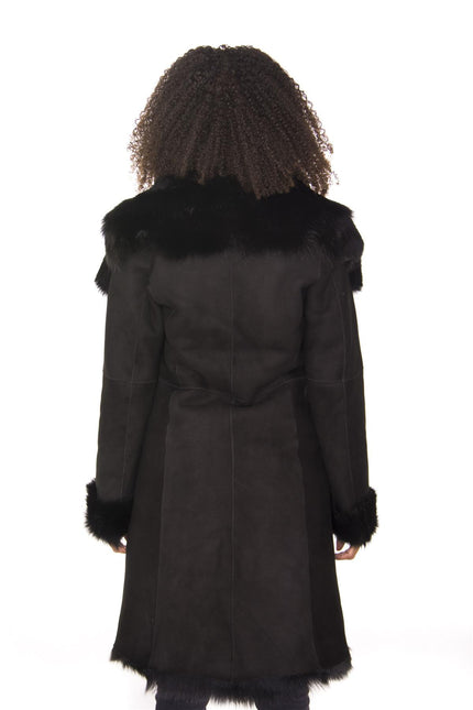 Womens Toscana Sheepskin Suede Trench Coat-Tbilisi