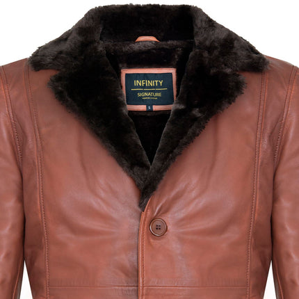 Men's Reefer Leather Blazer Jacket`- Pablo
