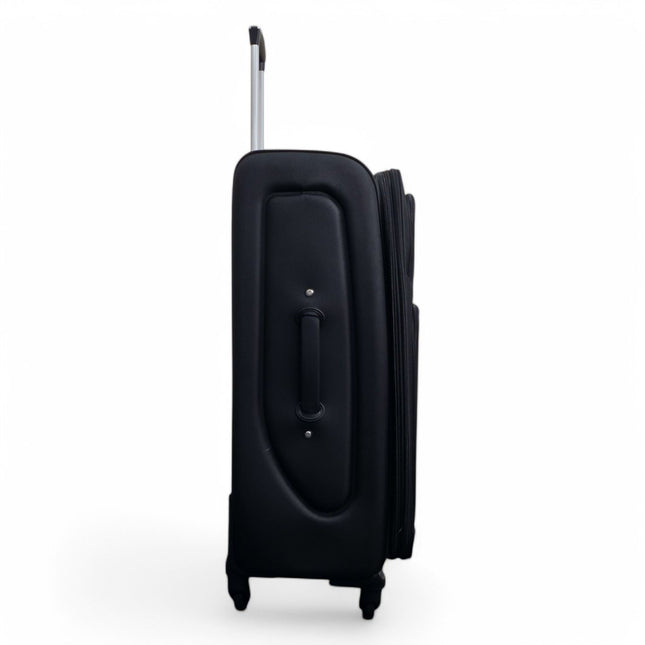 Soft Shell Lightweight Nylon Suitcase Set 4 Wheel Travel Case Holiday Bags