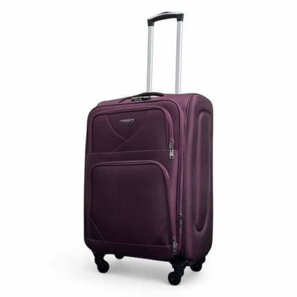 Soft Shell Lightweight Nylon Suitcase Set 4 Wheel Travel Case Holiday Bags