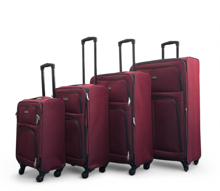 Expandable Soft Shell 4 Wheel Luggage Travel Cabin Suitcase Set Holiday Bags