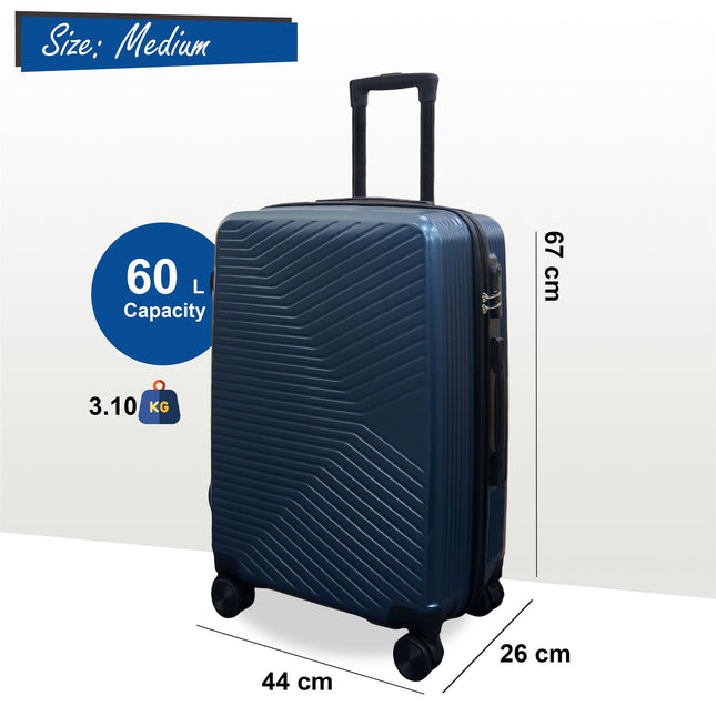 Hardshell Suitcase Set Robust 8 Wheel Luggage Cabin Case Bag