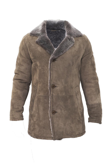 Mens Sheepskin Classic Car Coat-Avondale