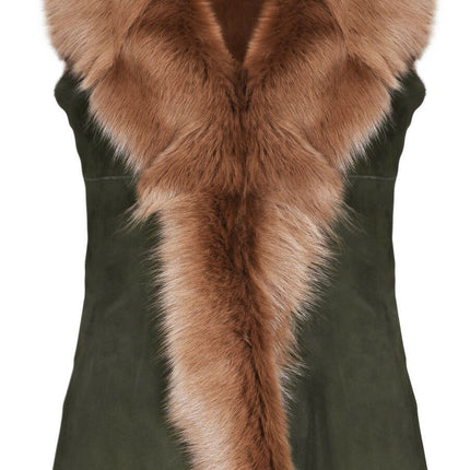 Women's Toscana Sheepskin Long Gilet-Sorocaba
