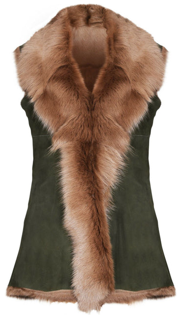 Women's Toscana Sheepskin Long Gilet-Sorocaba
