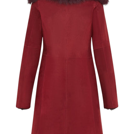 Womens Toscana Sheepskin Suede Trench Coat-Tbilisi