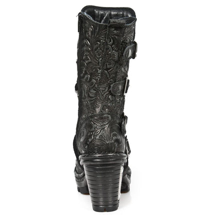 New Rock Ladies Floral Gothic Leather Boots- Neotr005-S25
