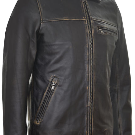 Men's Harrington Cow Hide Leather  Leather Jacket-Lima