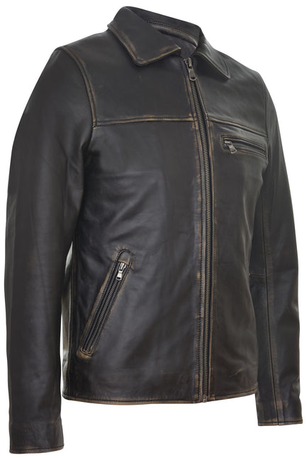 Men's Harrington Cow Hide Leather  Leather Jacket-Lima