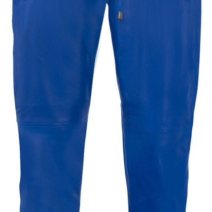 Mens  Leather Jogging Bottoms-Boston