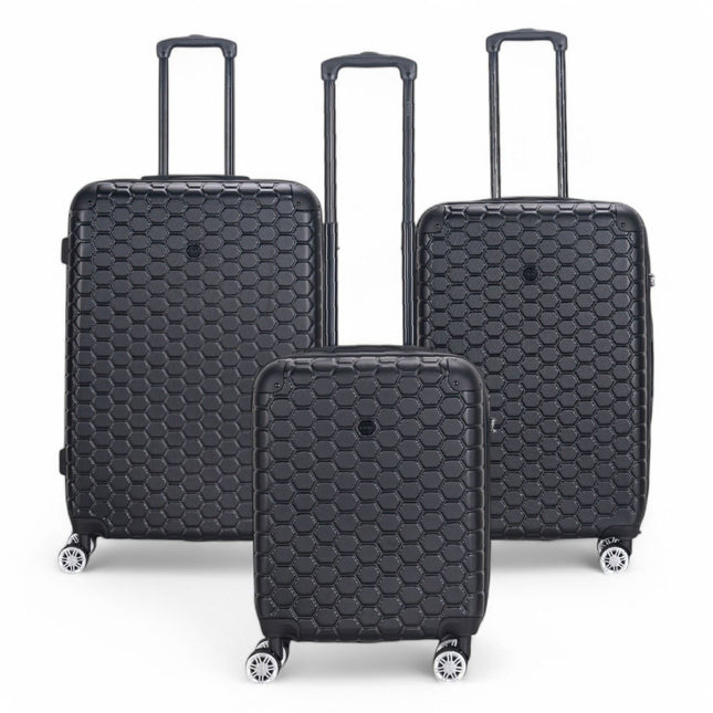 Hard Shell ABS 8 Wheel Luggage Travel Cabin Holiday Bags Suitcase Set