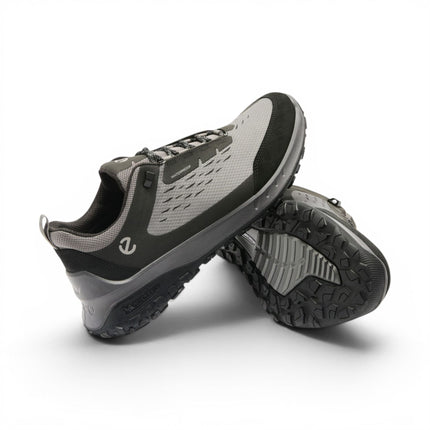 Ecco Men's Black Grey Leather Waterproof Outdoor Trainer Sneaker Shoes - ULT-TRN