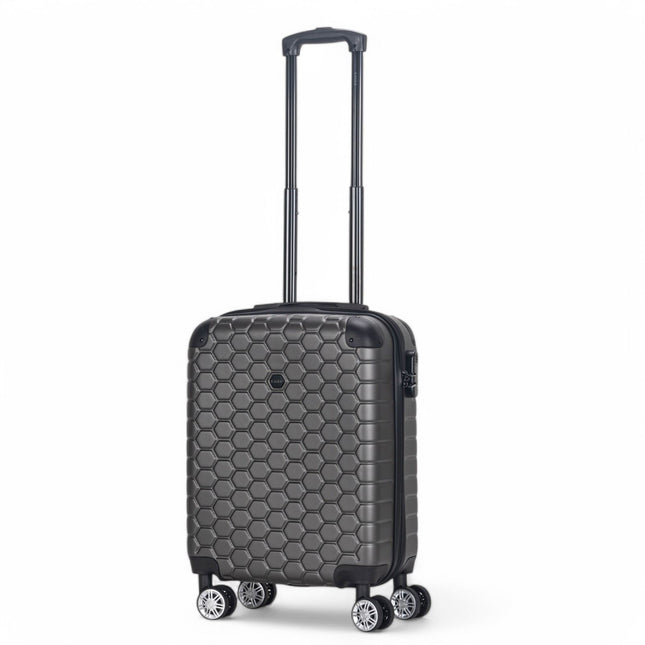 Hard Shell ABS 8 Wheel Luggage Travel Cabin Holiday Bags Suitcase Set