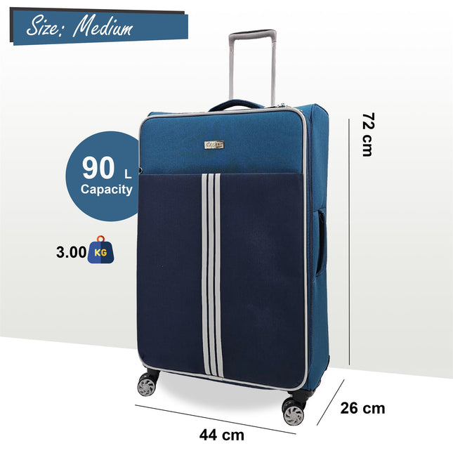 Lightweight  Soft Suitcases 4 Wheel Luggage Travel Bag