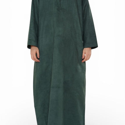 Men's Hooded Eid Green Moroccan Jubba Robe Ramadan Eid Thobe - HM12